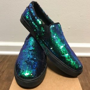 Asos Sequin Slip-on Sneakers